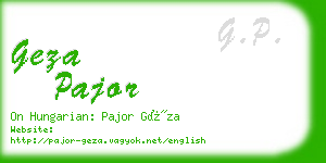 geza pajor business card